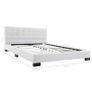 Bed Frame White Faux Leather 135x190 cm Image 6