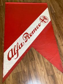 Alfa Romeo Car dealer vertical flag 1.98 meters rare