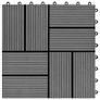 22 pcs Decking Tiles 30x30 cm 2 sqm WPC Grey Image 5