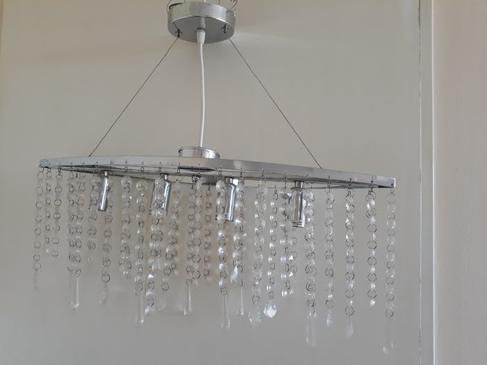 Crystal Chandelier Ceiling Lights 4 bulbs chrome color kayak shape ceiling lamp