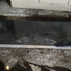 Polished granite hearth