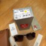 ray bans gun metal dark brown glass Image 5