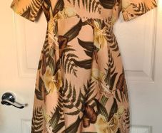 Asos Peach/Pink Jungle Print Empire Style Dress in Size 10