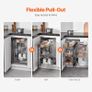 15W Opening Blind Corner Pull Out Organizer, 3 Tier 6 Shelf Kitchen Cabinet Organizer, Chrome Carbon Steel Storage Basket, Slide Out Storage Organizer, Left & Right Open Compatible Image 3