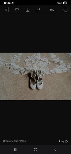 Beautiful cathedral length veil with flower and subtle sparkle detail