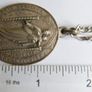 Antique Religious Large  Pendant. Saint Virgin Mary & Jesus Christ Child and  chain Image 10