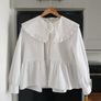 Zara Peter Pan Collar Blouse Size Medium Image 3