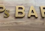 Vintage pub sign, gold painted & hand made