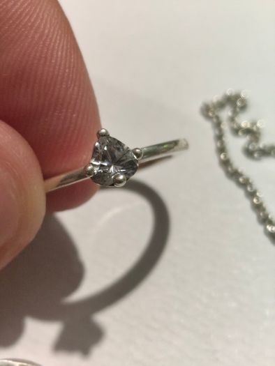 Pandora silver set necklace ring charm