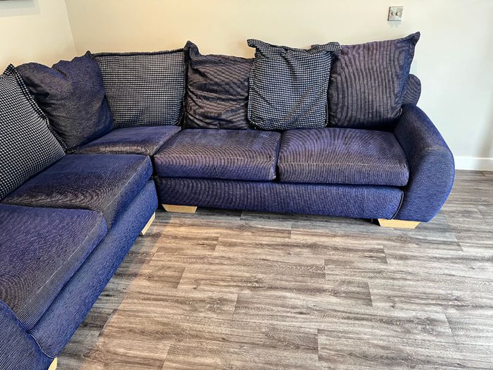 Navy Corner Sofa