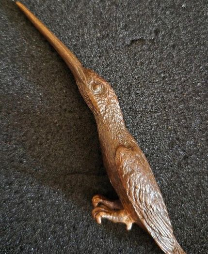 Bronze model of a kingfisher.