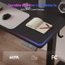 140 x 60 cm Standing Desk Electric Height Adjustable with 2 Hooks Computer 4 Memory Heights and Splice Board Ergonomic Sit Stand Table for Home Office Black Image 9