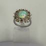 Ethiopian Opal, White Zircon Multi-Tourmaline Cosmo Ring Image 6