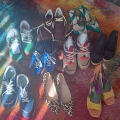 Womens beautiful varied pairs of footwear