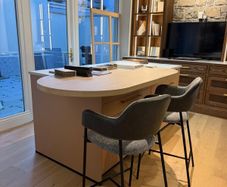 Ex Display Kitchen Island in Blush Pink