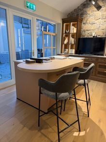 Ex Display Kitchen Island in Blush Pink