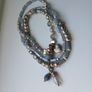 Set of 3 grey beaded bracelets Image 3