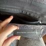 Grey suede and glitter evening bag with chain strap Image 5