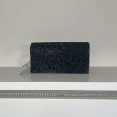 Brand-new Black Sequins Envelope Clutch Bag with Detachable Chain Strap