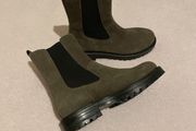 Khaki suede boots Size 6.5 EU39