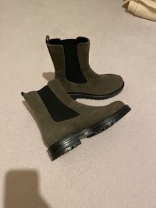 Khaki suede boots Size 6.5 EU39