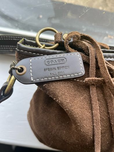 Coach Handbag Suede Brown Handbag