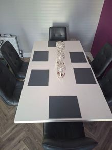 Dining table and 6 chairs