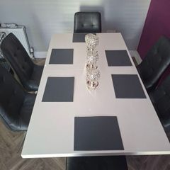 Dining table and 6 chairs