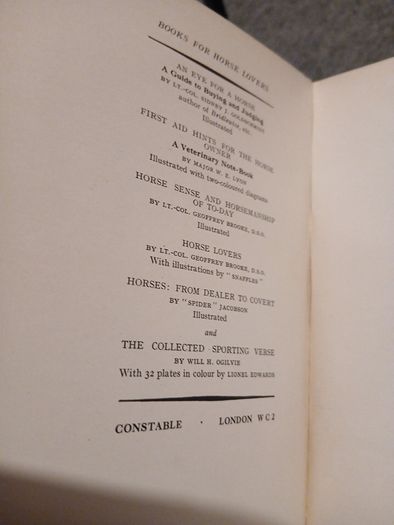 Here's Horse Sense. First published in 1942. Second impression 1936. Good condition.
