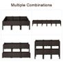 Set of 6 26L Garden Raised Bed Elevated Patio Flower Plant Planter Box PP Vegetables Planting Container, Brown Image 6
