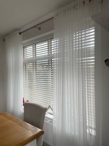 Curtains with pole included