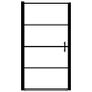 Shower Door Frost Tempered Glass 91x195 cm Black Image 2