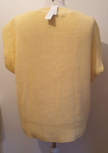 Topshop Ladies Yellow Jumper NWT V Neck Size XL Baggy Sweater Top CAN POST