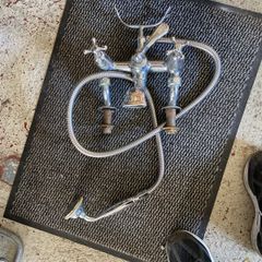 Antique mixer taps and shower head