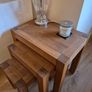 Solid Oak Nest of Tables Image 3