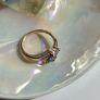 Vintage 9ct Gold Tanzanite & Diamond Ring (Size N) Birmingham Image 10