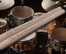 Drumsticks with laser engraved text