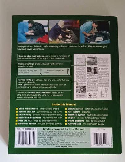 Land Rover Defender  90 & 110 Haynes Workshop manual