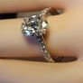 14ct White Gold 2.24 carat Lab Diamond Solitaire Ring With Diamond Svcents Image 9
