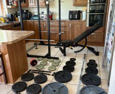 Perfect Gym Weightlifting Up, Power Squat Rack, Olympic Weights, Barbell, Dumbbells, Cable System And More!!