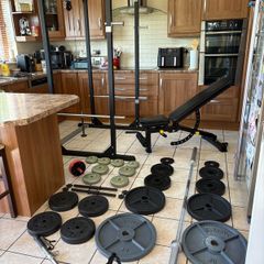 Perfect Gym Weightlifting Up, Power Squat Rack, Olympic Weights, Barbell, Dumbbells, Cable System And More!!
