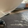 Grey swivel chair and footstool Image 2