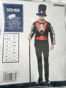 Fancy dress mens day of the dead costume