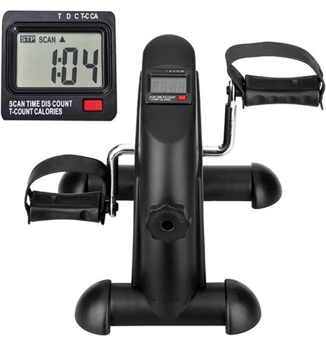Mini Exercise Bike Pedal Exerciser Portable Home Office Leg Arm foot Cycle Bike with LCD Display & Adjustable Resistance Workout Gym Fitness Equipment Sitting Down Training Elliptical Machine MULTIPLE COLOURS AVAILABLE (FREE POSTAGE)