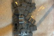 lego 1x2 dark bluish grey bricks