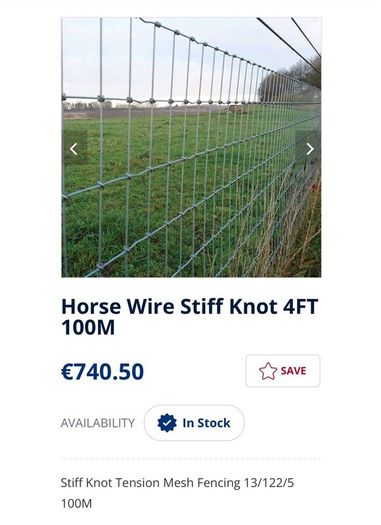 100 meter rolls of Horse wire