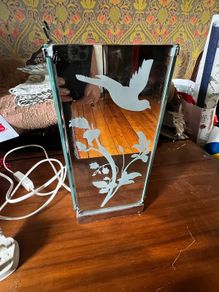 Laura Ashley Japanese Bird Mirror Lamp