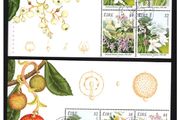 1995 Ireland National Botanic Gardens Stamp Booklet with First Day of Issue Pictorial Cancel.