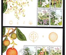 1995 Ireland National Botanic Gardens Stamp Booklet with First Day of Issue Pictorial Cancel.