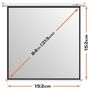 2820 84in (213cm) Manual Projector Screen Home Theater Roller 152x152 cm Image 2